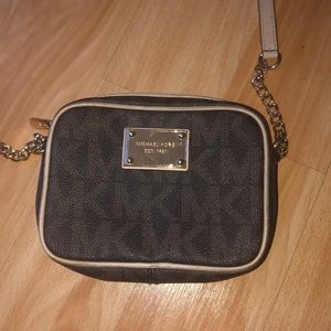 Michael Kors- Brown Leather Shoulder Bag